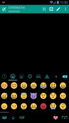 Emoji Keyboard Flat Black Blue android App screenshot 3