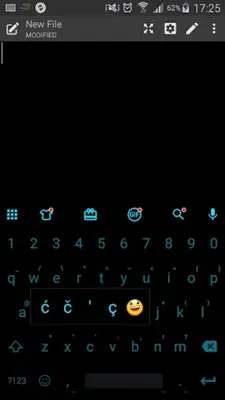 Emoji Keyboard Flat Black Blue android App screenshot 4