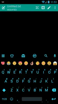 Emoji Keyboard Flat Black Blue android App screenshot 5